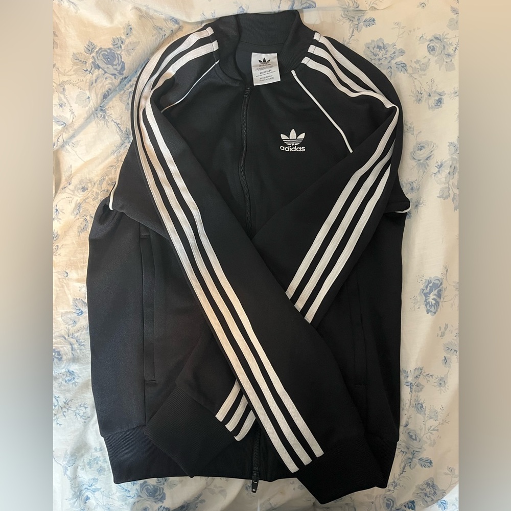 Striped Unisex Adidas Black Tracksuit
